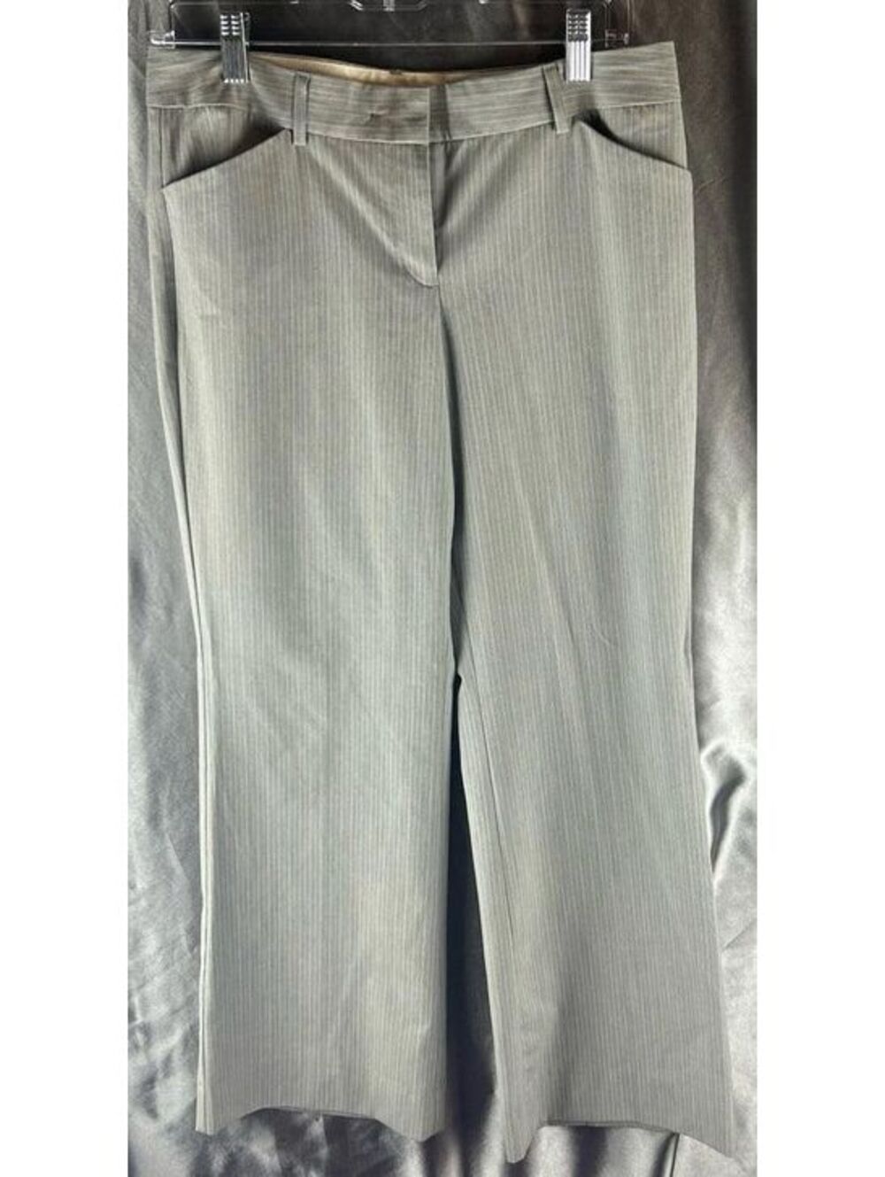 Express Design Studio Editor Women's Gray Pinstripe Dress Pants Career Slacks